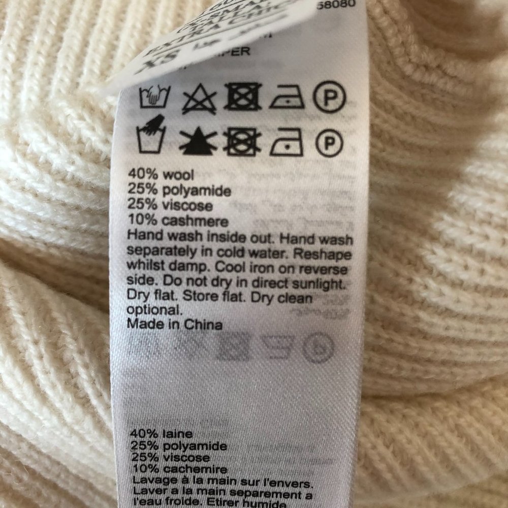 Drape Collar Wool Blend Sweater from ALLSAINTS - Picture 7 of 7